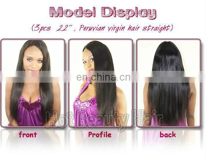 Trendy Unprocessed Peruvian Virgin Hair Silky Straight