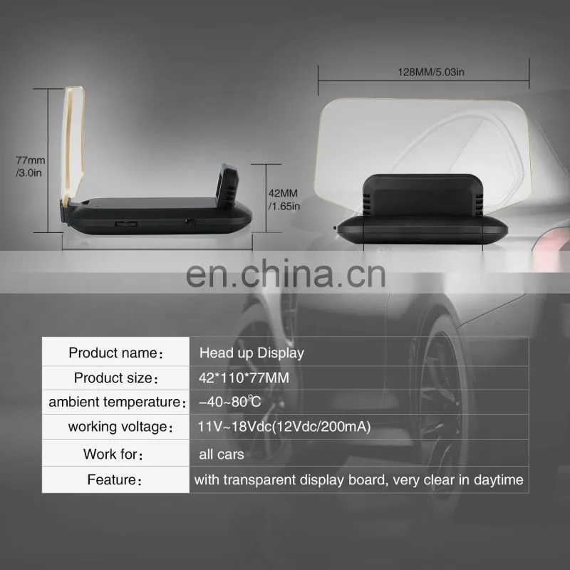 Most Popular Top Selling HUD OBD GPS Car Over Speed Alarm Head up Display HUD for Car