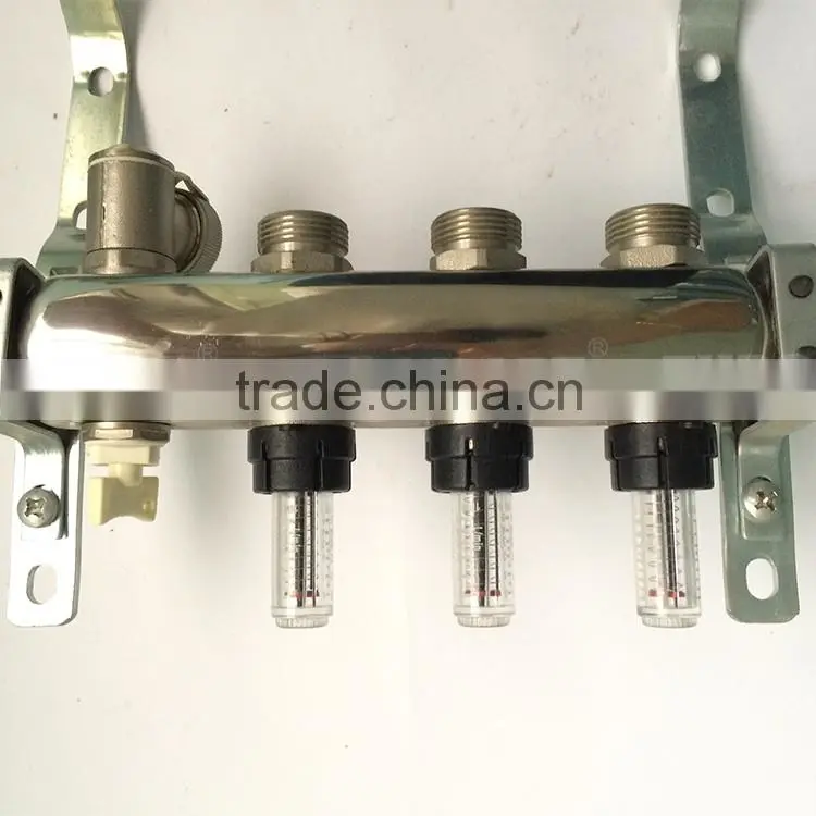 Customize size hotsale plumbing brass one-piece manifold for underfloor heating