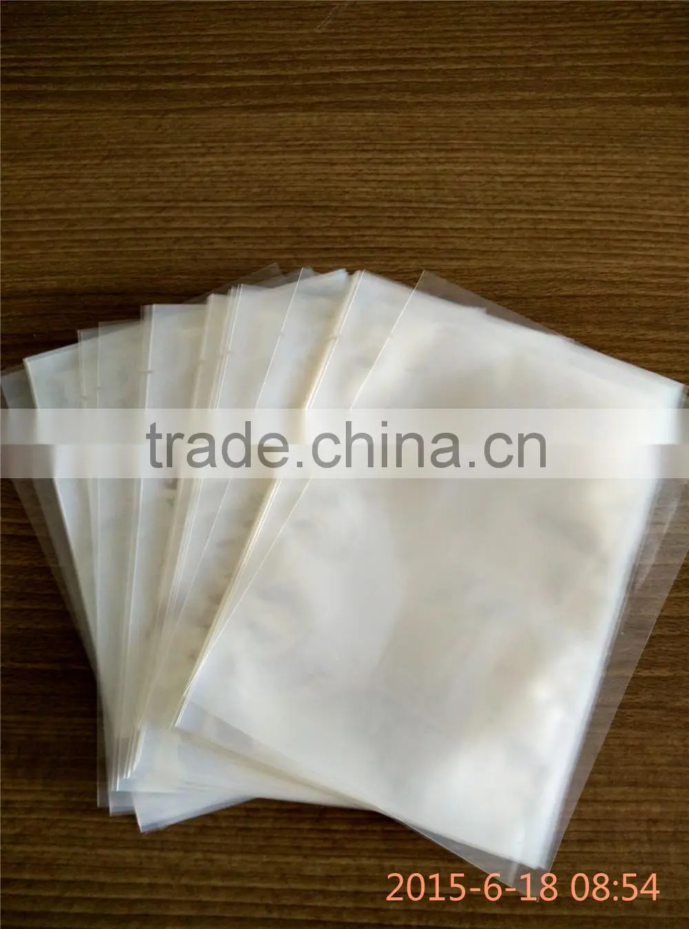 custom printed heat seal food packaging vacuum flat plastic bag