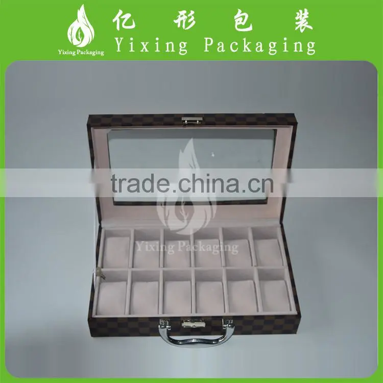 New products wholesale fashion PU leather velvet watch box