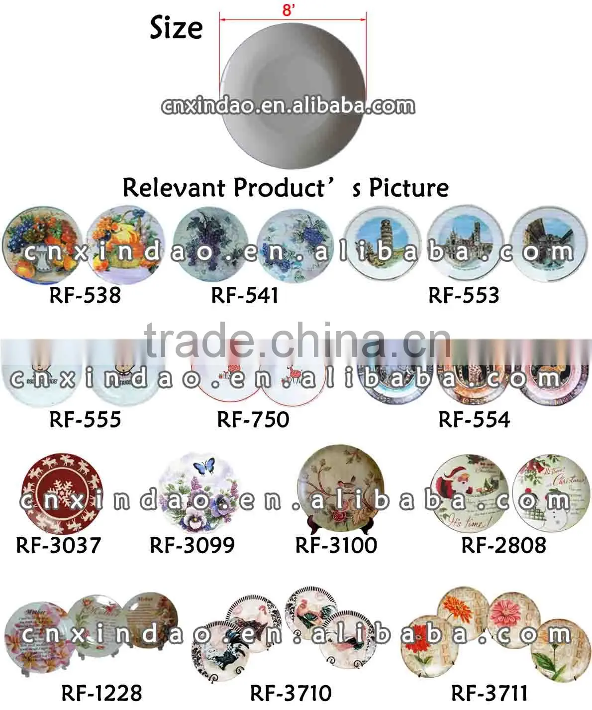 China Made Wholesale Kids Ozone Generator Ceramic Plate for Tableware