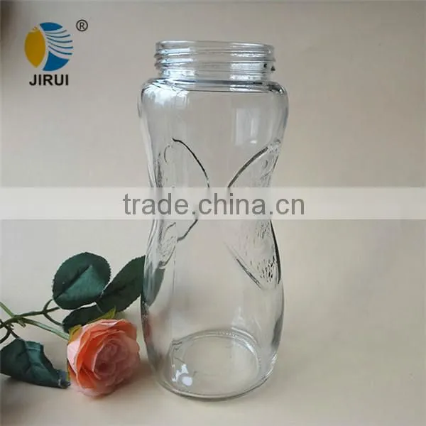500ml glass water bottle with plastic screw cap wholesale