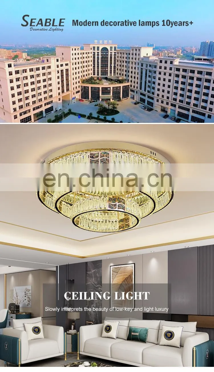 Luxury Style Interior Decoration Dining Room Living Room Modern Crystal LED Ceiling Lamp