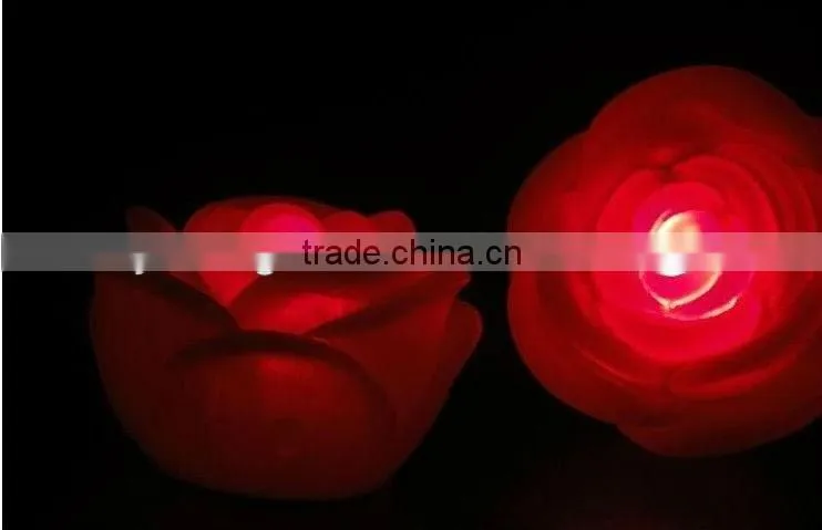 Battery operated Valentine's Day gift Romantic Rose Shaped 7 Colors Changing LED Night Light
