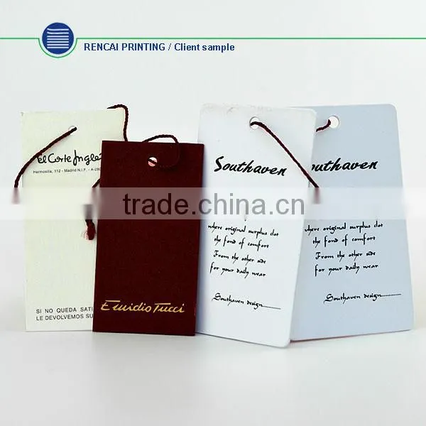 new released custom kraft paper hang tag for jeans