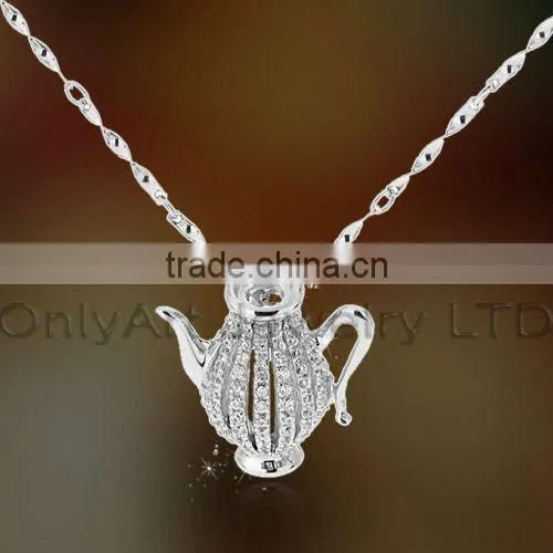 hot sell cheap metal silver jewelry garnet pendant