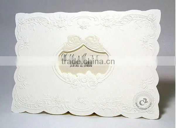 China Manufacturer Latest Luxurious wedding card greeting card