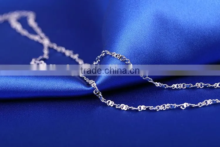 good selling fashion jewelry rhodium plated cheap short chain necklace
