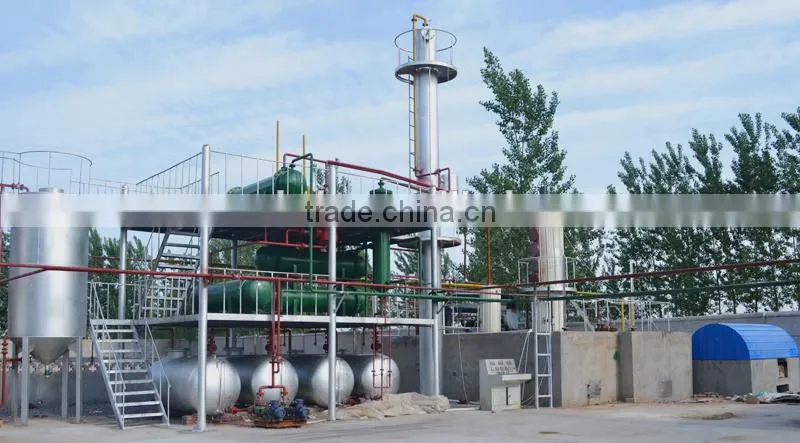 Used tire pyrolysis equipment Waste rubber processing oil machinery