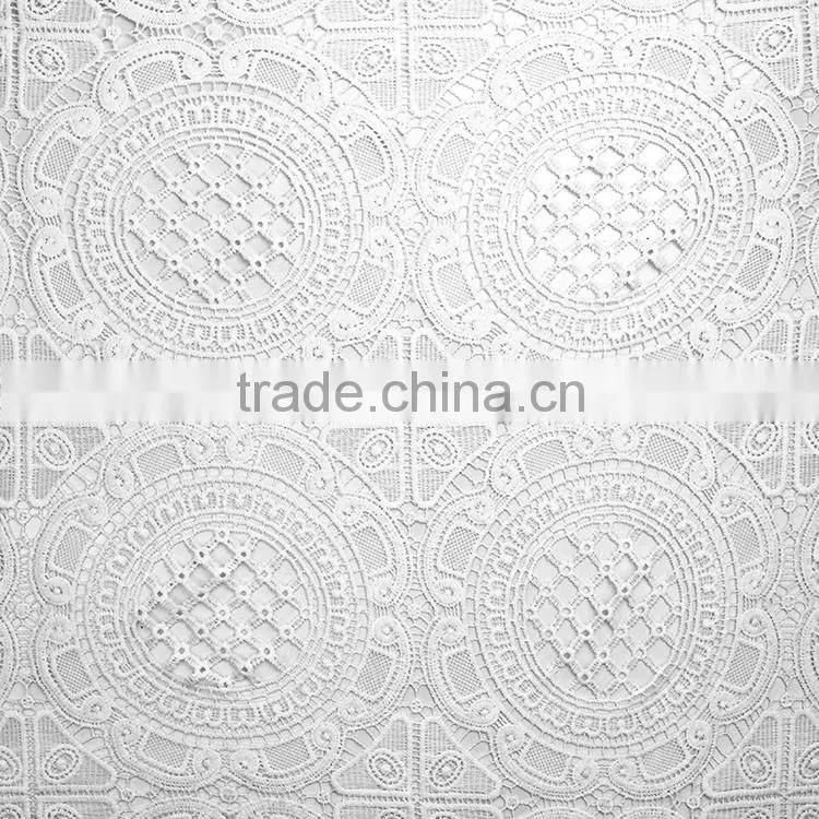 Unique and fashional style micro fiber polyester cheap bridal water soluble lace fabric