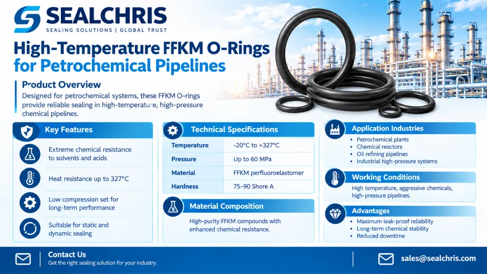 FFKM High-Temperature O-Rings | Petrochemical Pipeline Sealing
