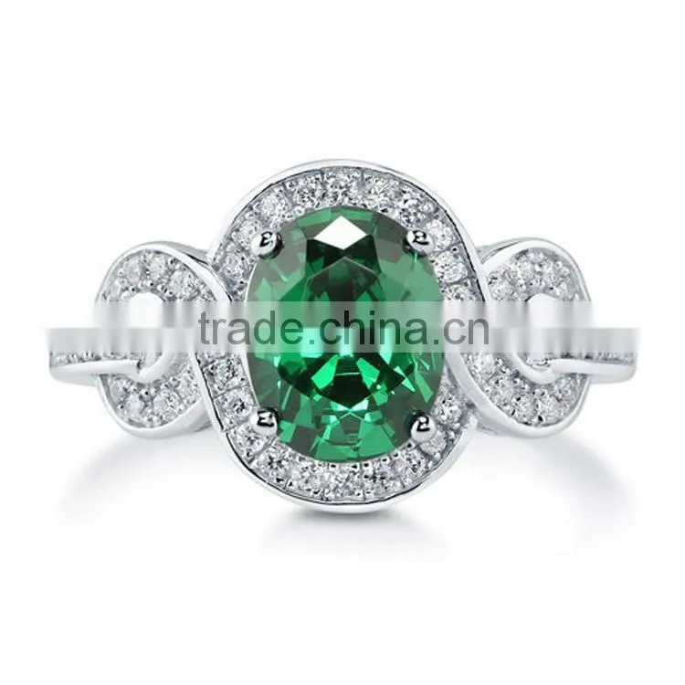 Wholesale rhodium plating Amethyst diamond CZ wedding Ring