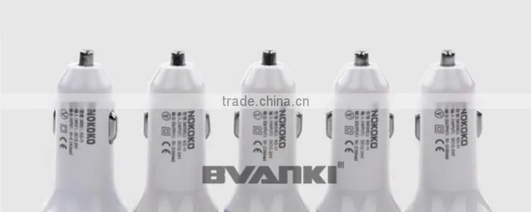 Promotional Output DC 5V 2.1A Double Speed Fast Charge Aluminum Alloy Universal Portable Dual USB Car Charger Wholesale