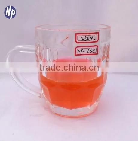 10oz pineapple clear glass beer mug with handle xuzhou
