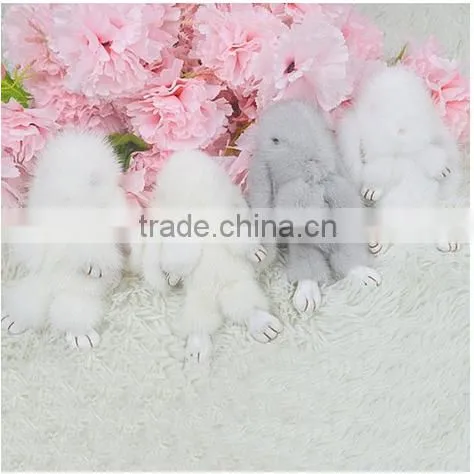 rabbit fur Baby Animal Nursery Doll Toys Home Decoration Pendant Hanging Ornements Christmas Gifts For Children