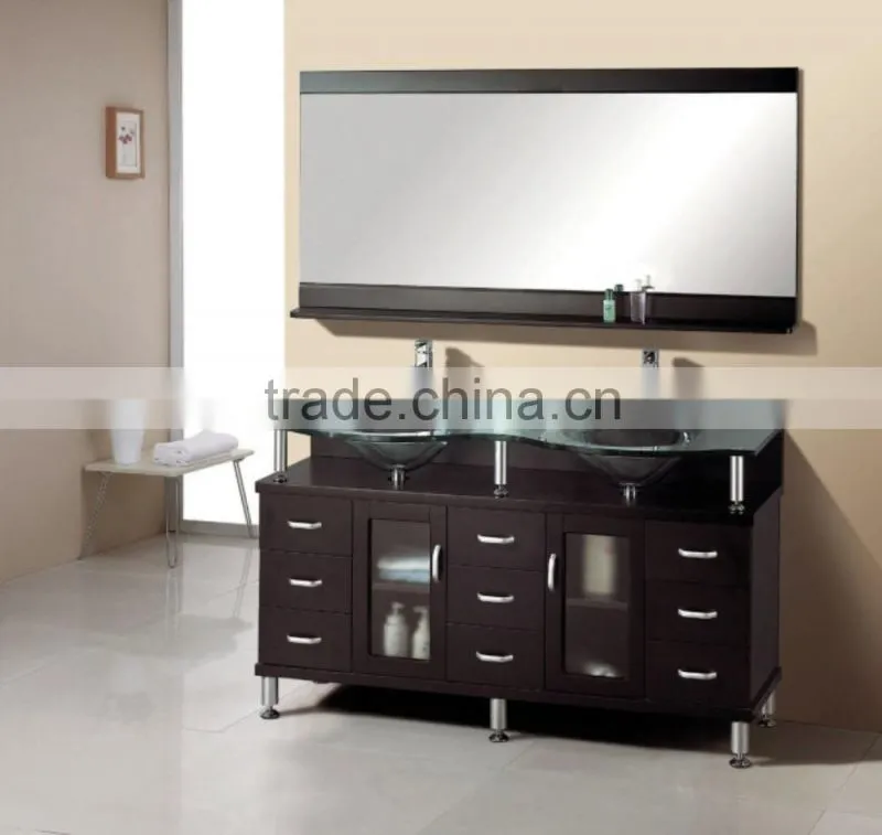 Solid Oak Wood Bathroom Cabinet With Legs A706