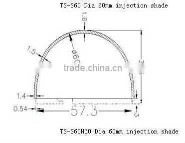 LED Plastic diffusion housing light shade