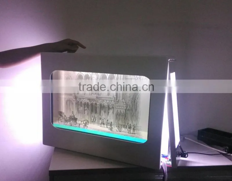 19" transparent lcd display holobox display for exhibition