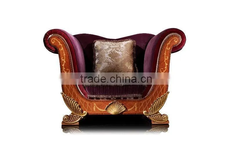 Luxury royal design living room furniture classic sectional sofa set antique sofa A45160