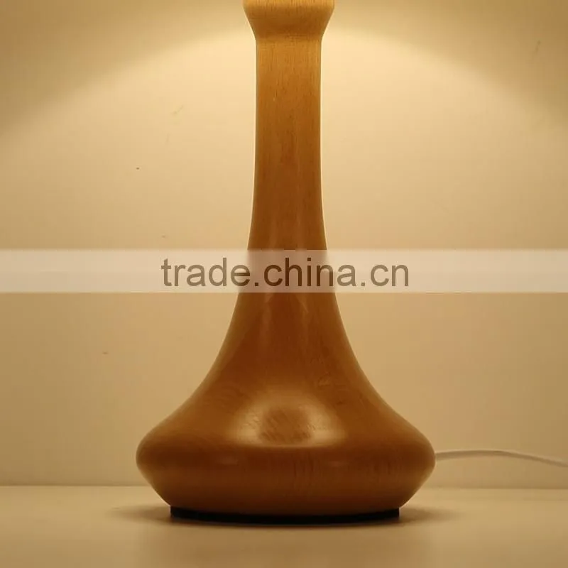 LED Wood table lamp JK-879-18 LED Wood table Light white round lampshade wooden table lamp
