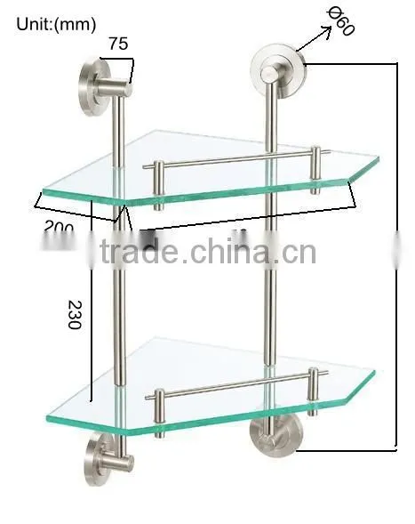 dual tier bathroom glass rack