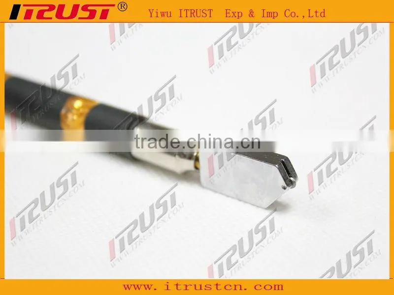 glass cutter with tungsten carbide scribing wheel tip and alloy handle
