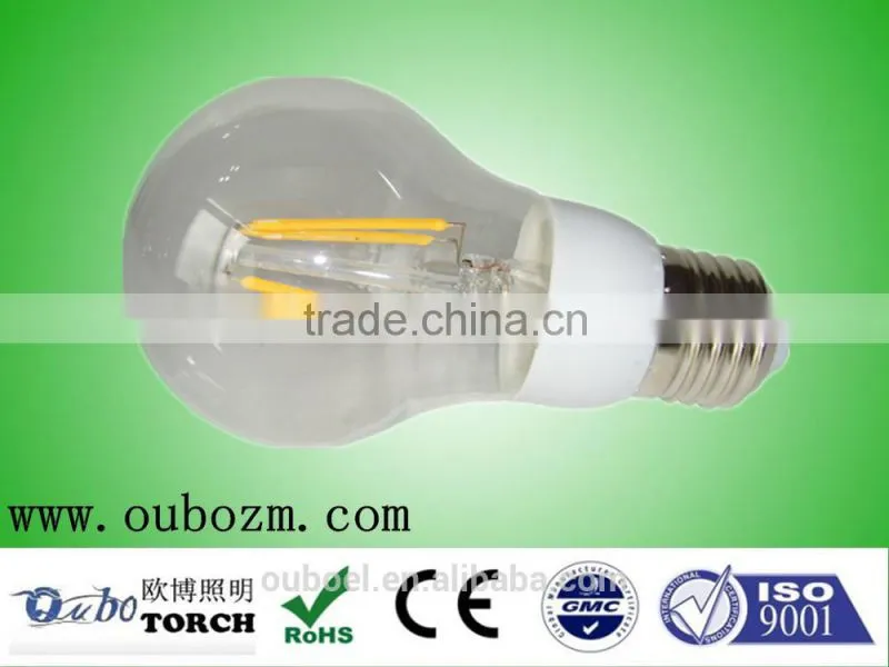 Hot Led 600lm A60 E26/27 Filament Bulb led light 6w