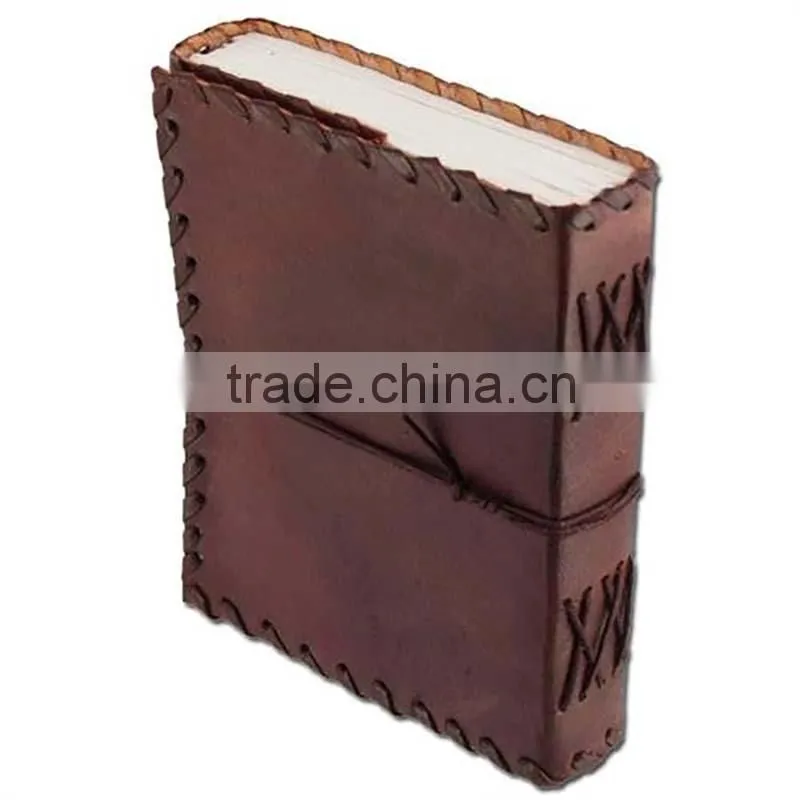 2016 handmade top grade real leather diary with string