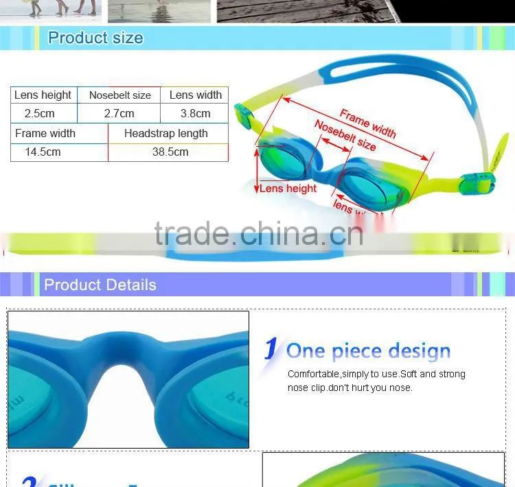 New design waterproof junior swimming goggles