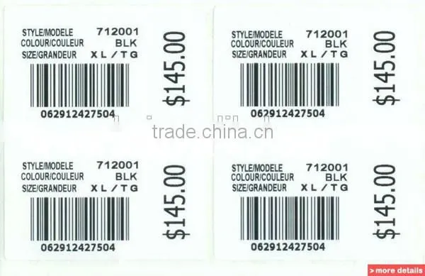 2015 new fashion high quality custom price label