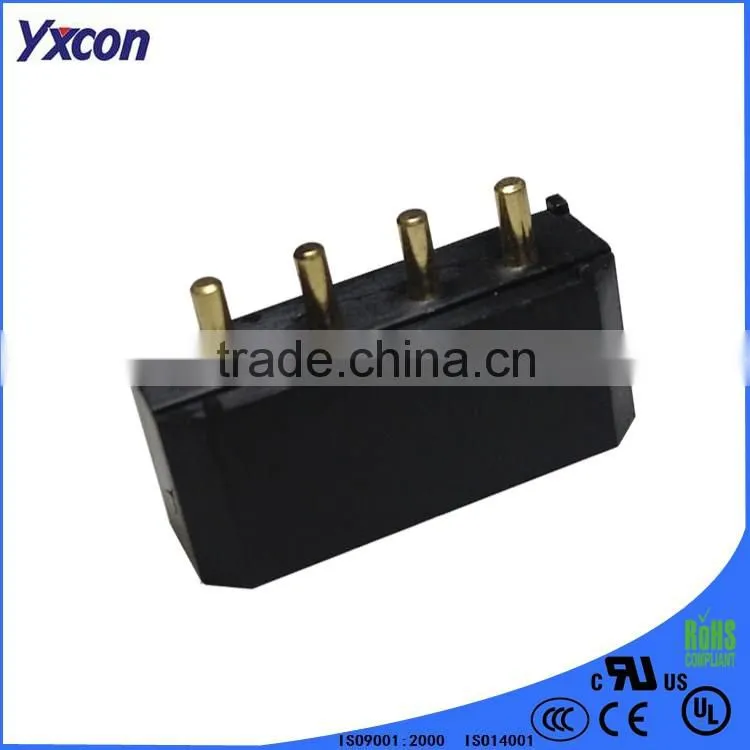 4 pin straight single row black wafer connector