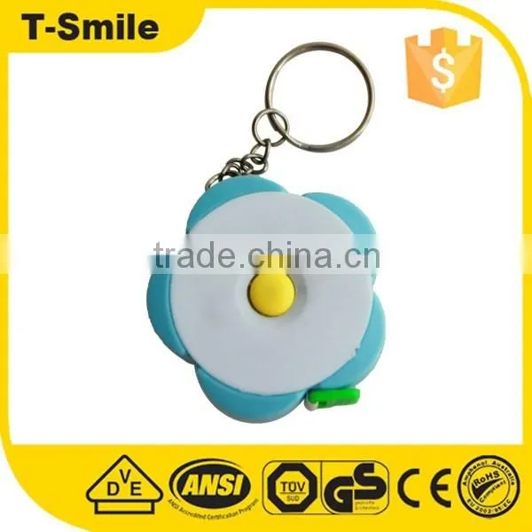 Colorful mini tape measure with keychain