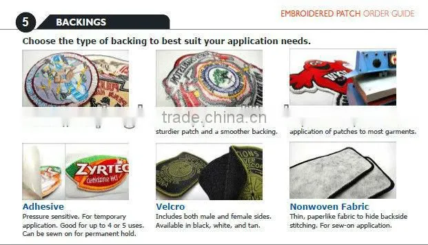 Embossed 3D wholesale self-adhesive Embroidery patch