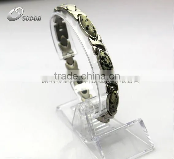 Pure titanium bracelet with pure germanium dots
