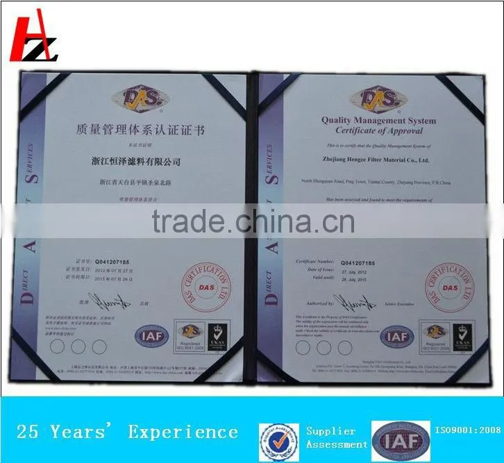 Polyester filter nonwoven fabric felt