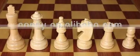 Solid wooden chess game set table