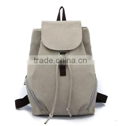 2015 New Design Canvas Drawstring Backpack for Men