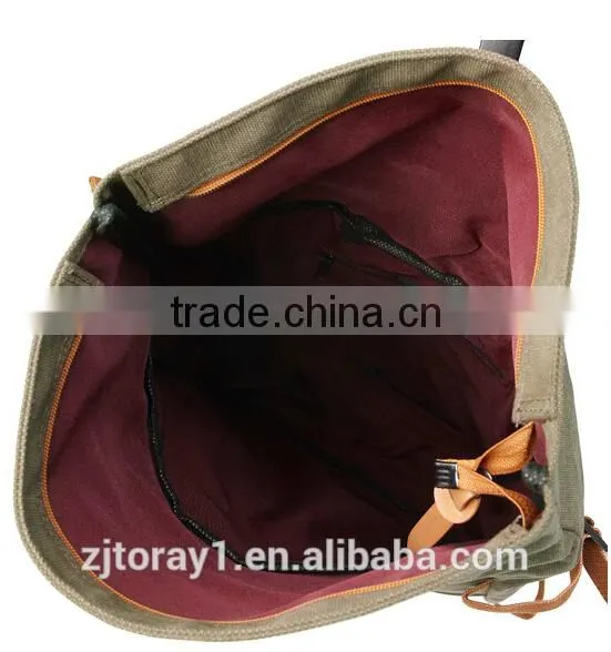Fashion Cheap Plain Cotton Backpack School Book Bag for Teenagers