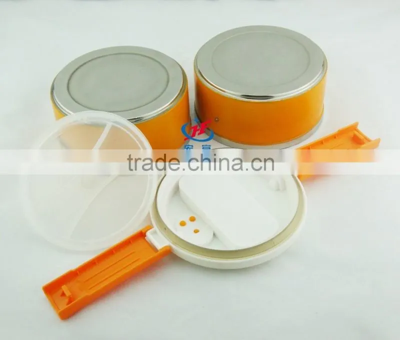 personalized food grade stainless steel lunch box 3 bowls container