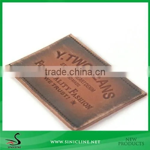 Sinicline PU Leather Patches with Debossed Logo Design