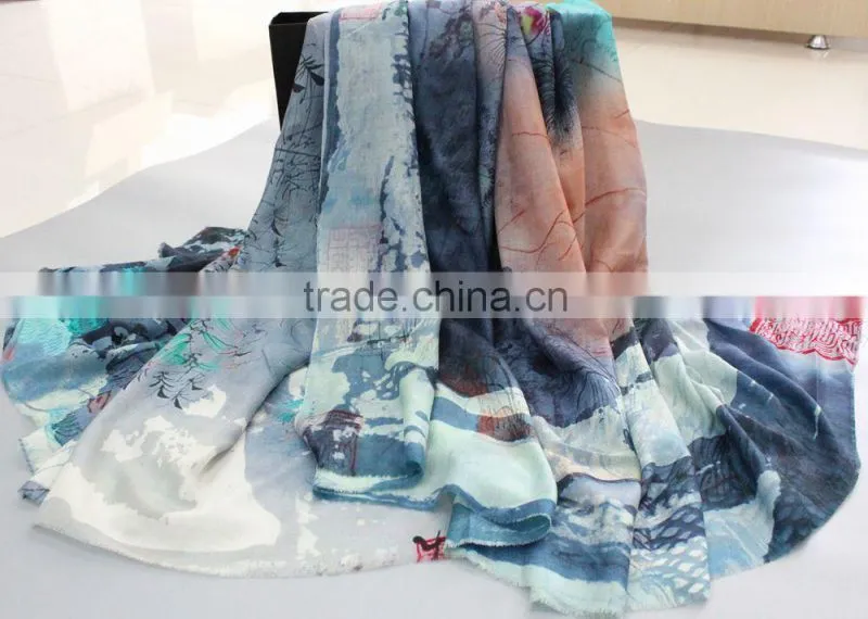 Woven Women's Scarf Wool Fabric for Winter
