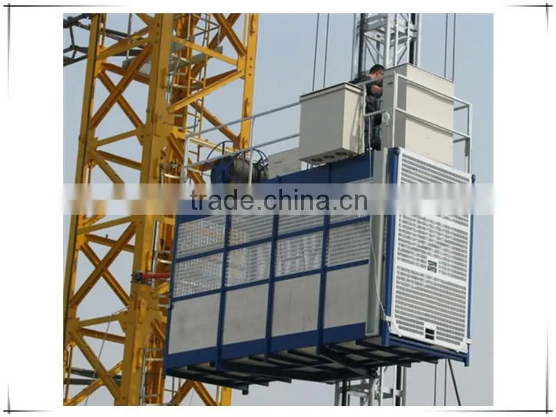 CE approved electric construction wire rope hoist