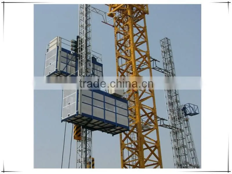 CE approved electric construction wire rope hoist