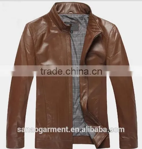 Handcrafted sheep leather jackets for men wholesale