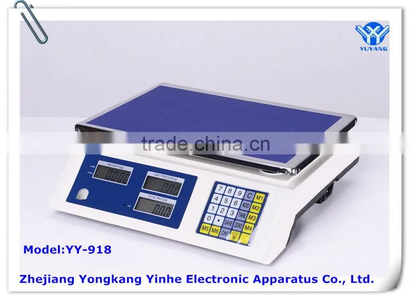 Yongkang Yinhe supply 40kg high quality and inexpensive ,electronic price scale YY-918