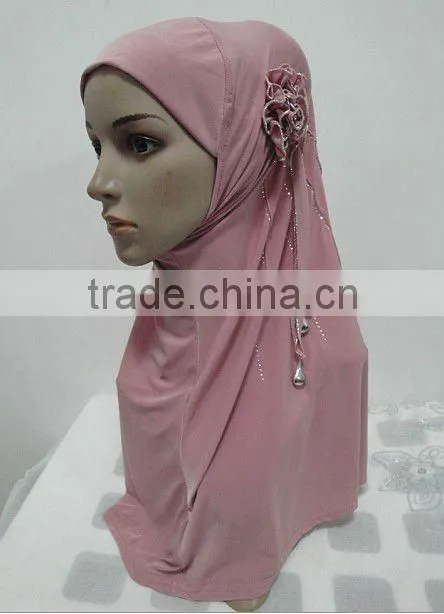 H070 latest muslim hijab with flower