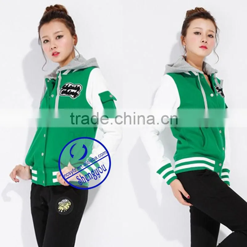 2015 new style baseball&softball wear, baseball jacket hoodie, custom college hoodies