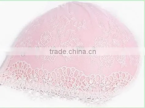 sexy & sweet girl pink lace self-adhesive nursing bra for young girl
