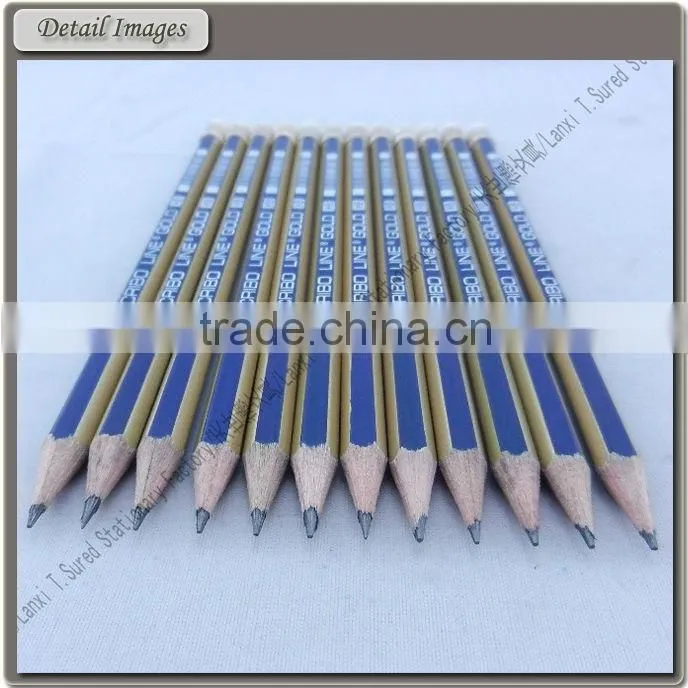 HB Lead Stripe Hexagonal Pencil With Eraser
